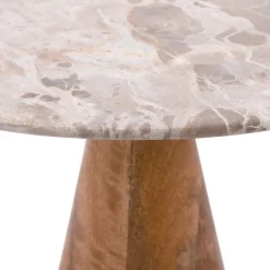 Sale Leitmotiv FORCE Table d’appoint en bois et marbre ø40cm
