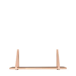 New House Nordic FORNO Etagère murale en bois et cuir 120x20 cm
