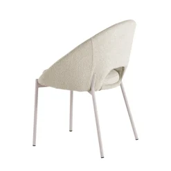 Clearance Drawer FRIDA Lot de 2 chaises en tissu bouclette et métal