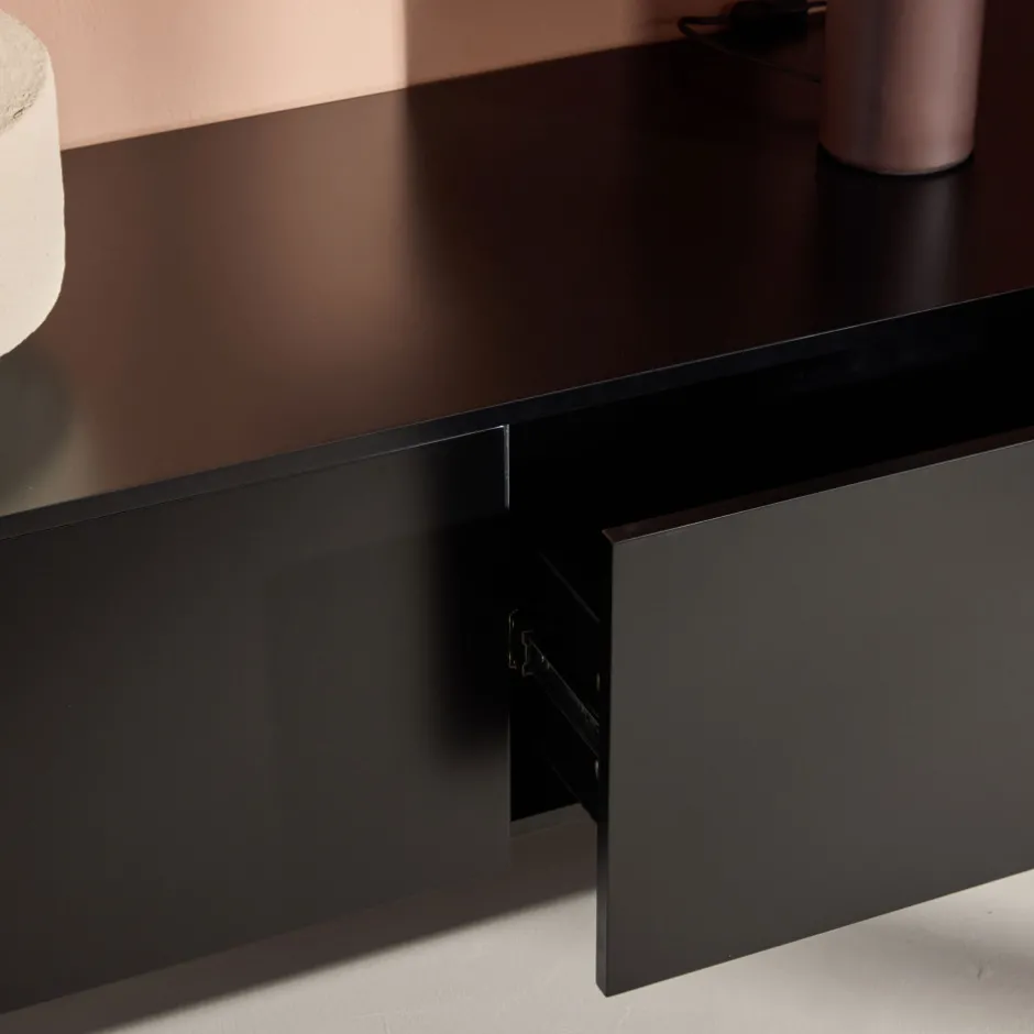 Best Venture Home FRIHAMN Meuble TV suspendu 2 tiroirs en bois L160cm