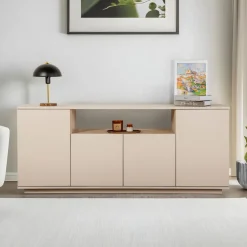 Outlet Drawer FRITZ Buffet 4 portes effet travertin L180cm