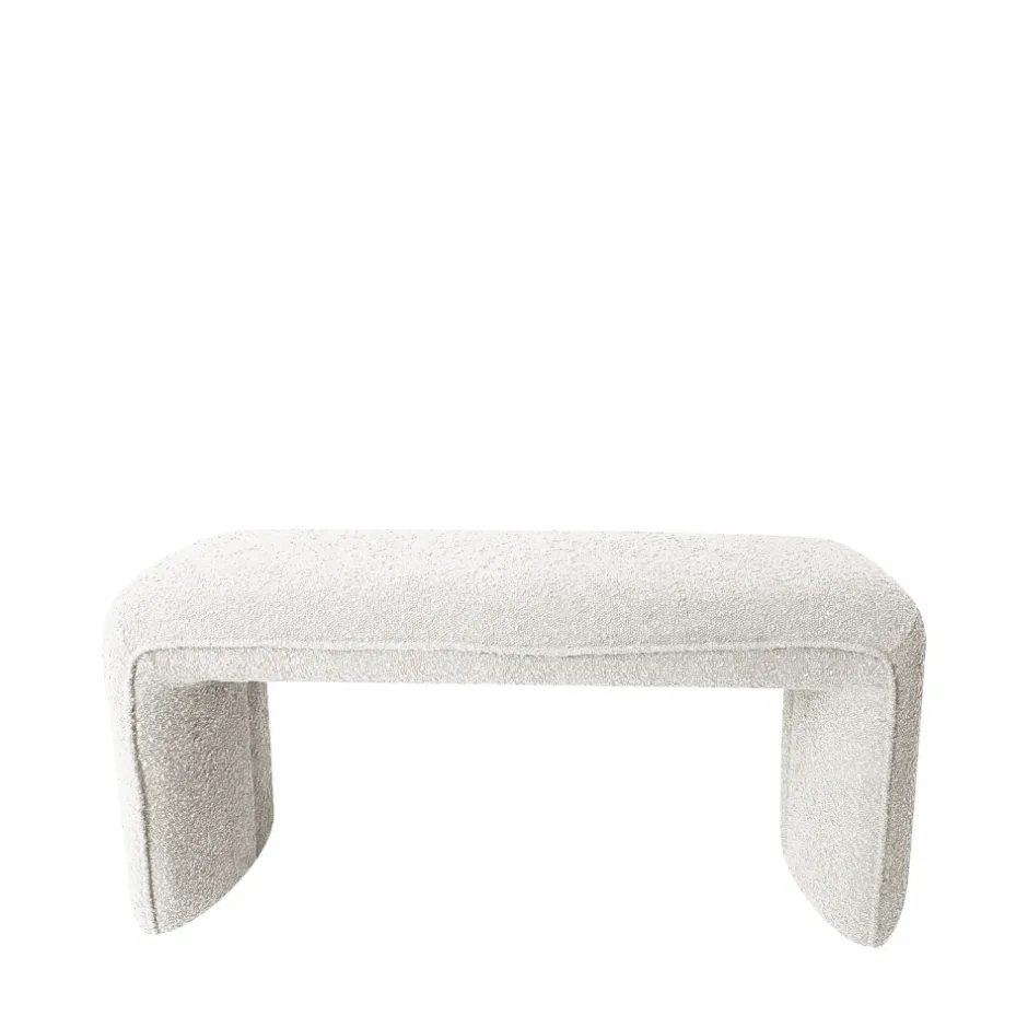 Discount Drawer FULL Banc rembourré en tissu bouclette L100cm