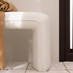 Discount Drawer FULL Banc rembourré en tissu bouclette L100cm