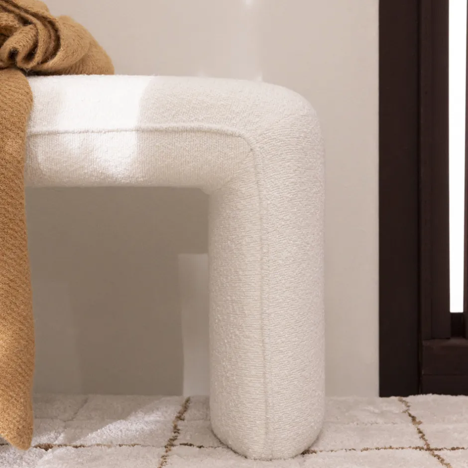 Discount Drawer FULL Banc rembourré en tissu bouclette L100cm