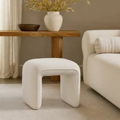 New Drawer FULL Pouf en tissu bouclette