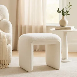 New Drawer FULL Pouf en tissu bouclette