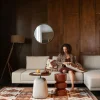 Sale Dutchbone GALE Miroir rond en bois ø80cm
