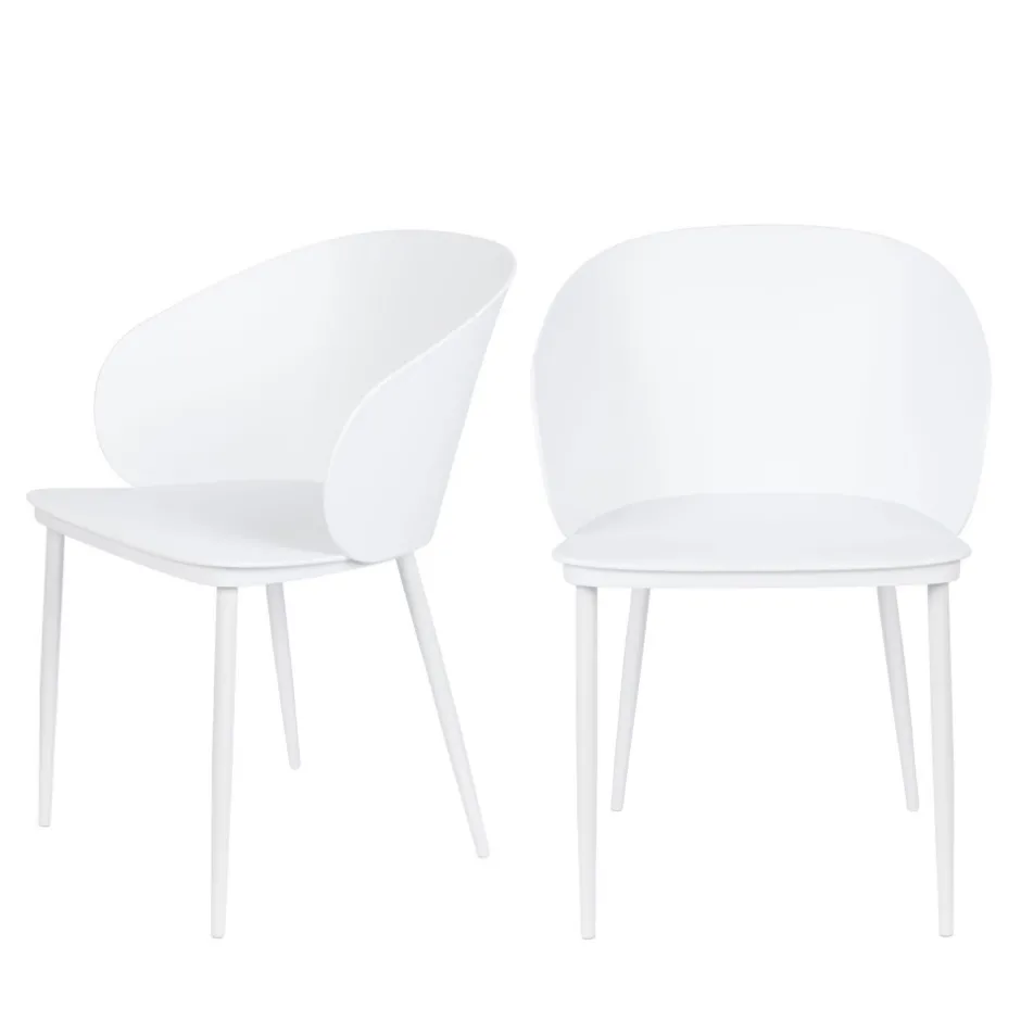Best No name GIGI Lot de 2 chaises en résine et métal