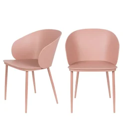 Best No name GIGI Lot de 2 chaises en résine et métal