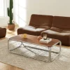 Sale No name GLISS II Table basse en bois pieds chrome
