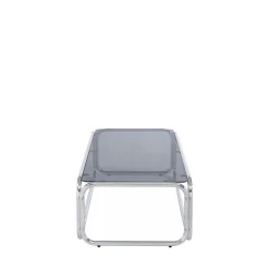 Outlet No name GLISS Table basse en verre pieds chrome