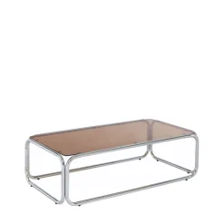 Outlet No name GLISS Table basse en verre pieds chrome