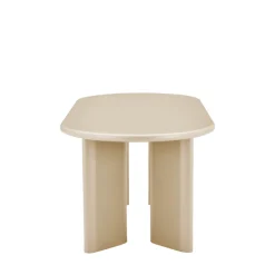 Outlet Drawer GLOSSI Table à manger 6 personnes ovale en bois laqué