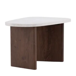 New Venture Home GRONVIK Table basse organique effet marbre 70x45cm