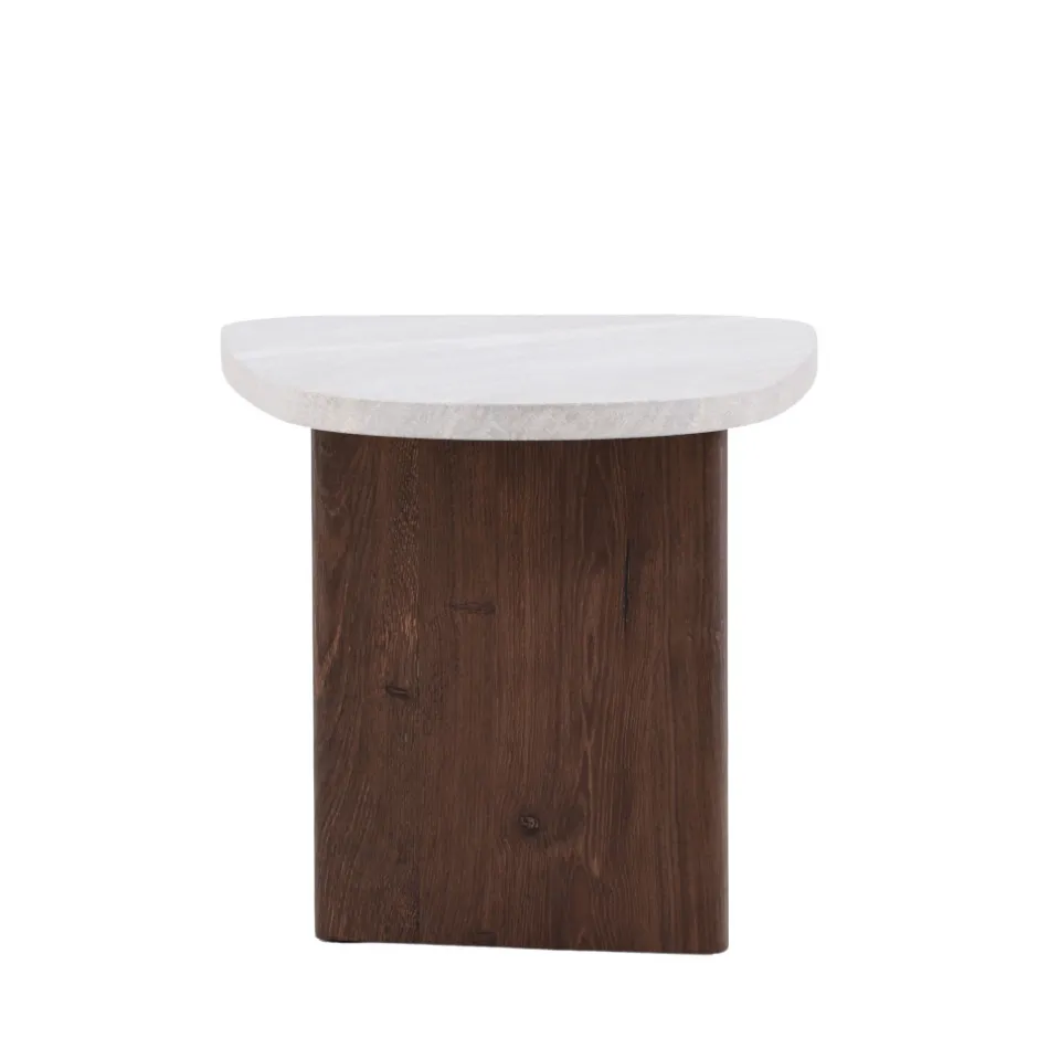 New Venture Home GRONVIK Table basse organique effet marbre 70x45cm