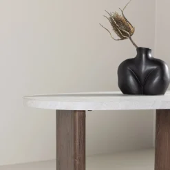 New Venture Home GRONVIK Table basse organique effet marbre 70x45cm