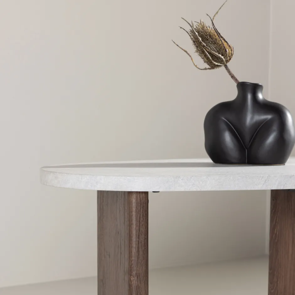 New Venture Home GRONVIK Table basse organique effet marbre 70x45cm