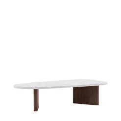 Sale Venture Home GRONVIK Table basse organique effet marbre 130x65cm