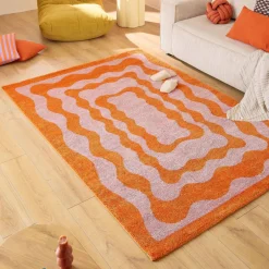 Best No name GROOVE Tapis vintage à motif festonné