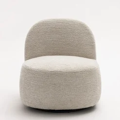 Clearance Drawer GROOVY Fauteuil pivotant en tissu chenille côtelé