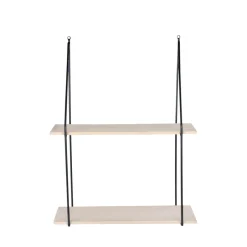 Sale House Nordic HAAG Etagère murale en métal et bois 55x21xH72 cm
