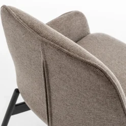 Discount Drawer HAAS Lot de 2 fauteuils de table en tissu et métal