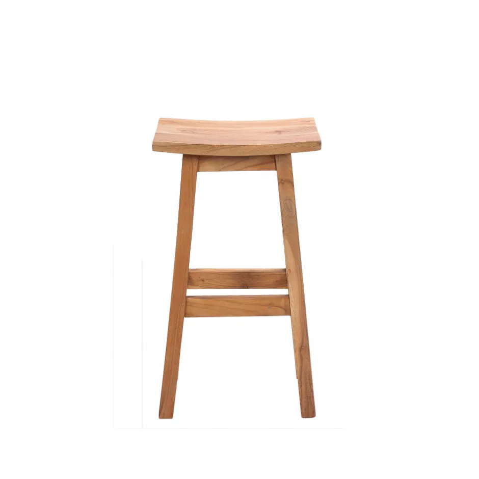 Discount Drawer HANOTILO Tabouret de bar en acacia H66cm