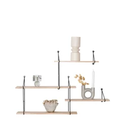 Discount House Nordic HARLEM Etagère murale en bois et métal