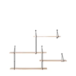 Discount House Nordic HARLEM Etagère murale en bois et métal