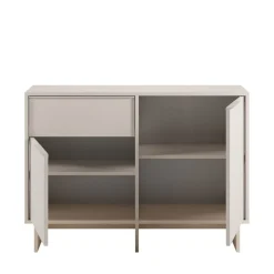 Outlet Drawer HARRIET Buffet 2 portes 1 tiroir en bois et métal L120cm