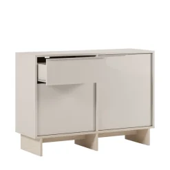 Outlet Drawer HARRIET Buffet 2 portes 1 tiroir en bois et métal L120cm