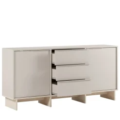 Clearance Drawer HARRIET Buffet 2 portes 3 tiroirs en bois et métal L176cm