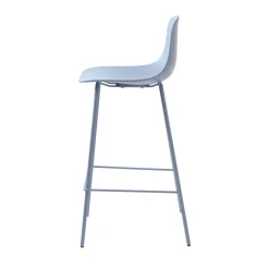 Best No name HEL Lot de 2 chaises de bar en plastique et métal H67,5cm