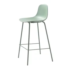 Best No name HEL Lot de 2 chaises de bar en plastique et métal H67,5cm