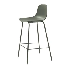 Best No name HEL Lot de 2 chaises de bar en plastique et métal H67,5cm