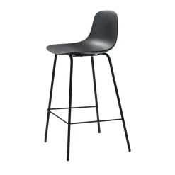 Best No name HEL Lot de 2 chaises de bar en plastique et métal H67,5cm