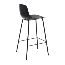 Best No name HEL Lot de 2 chaises de bar en plastique et métal H67,5cm