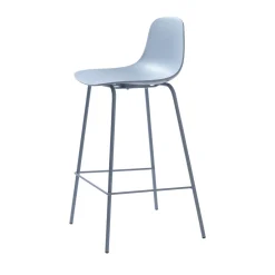 Best No name HEL Lot de 2 chaises de bar en plastique et métal H67,5cm