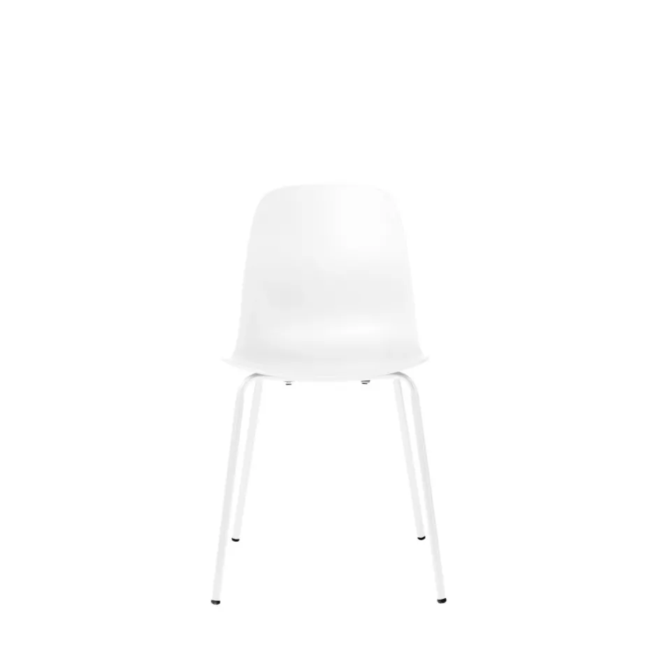 Discount No name HEL Lot de 4 chaises en plastique et métal