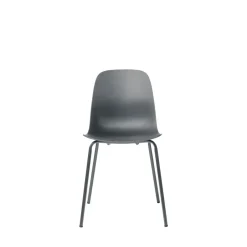 Discount No name HEL Lot de 4 chaises en plastique et métal