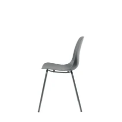 Discount No name HEL Lot de 4 chaises en plastique et métal