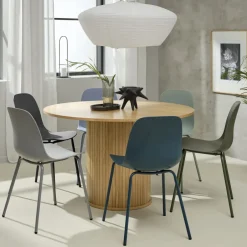 Discount No name HEL Lot de 4 chaises en plastique et métal