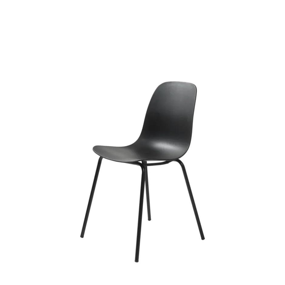 Discount No name HEL Lot de 4 chaises en plastique et métal
