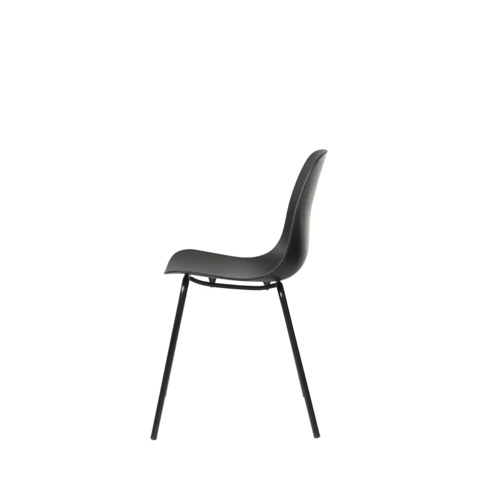 Discount No name HEL Lot de 4 chaises en plastique et métal