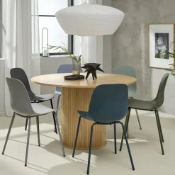 Discount No name HEL Lot de 4 chaises en plastique et métal