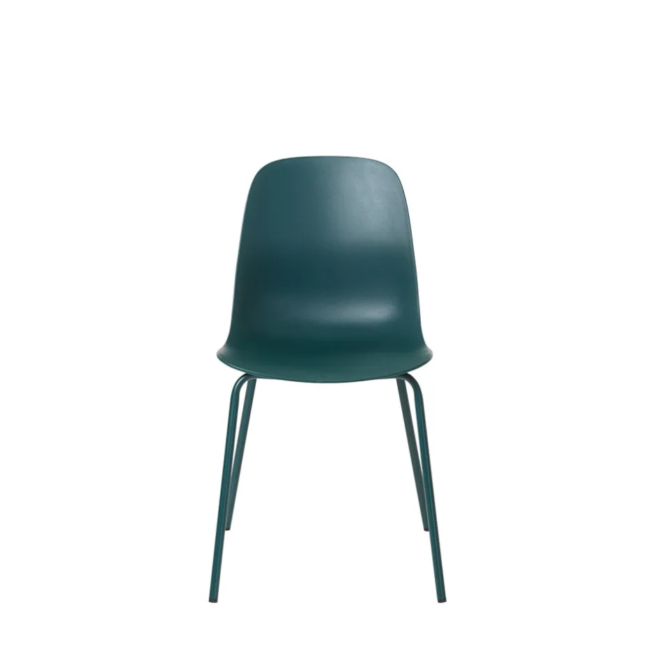 Discount No name HEL Lot de 4 chaises en plastique et métal