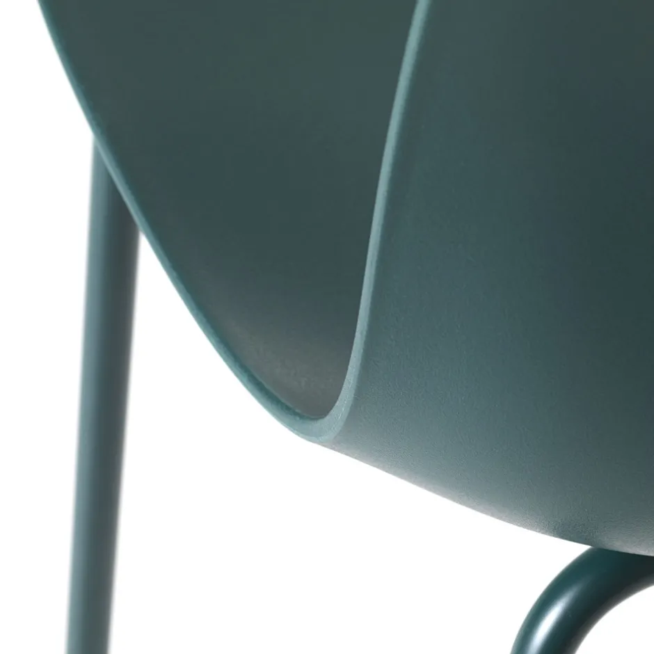 Discount No name HEL Lot de 4 chaises en plastique et métal