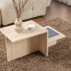 New Drawer HEMY Table basse effet travertin