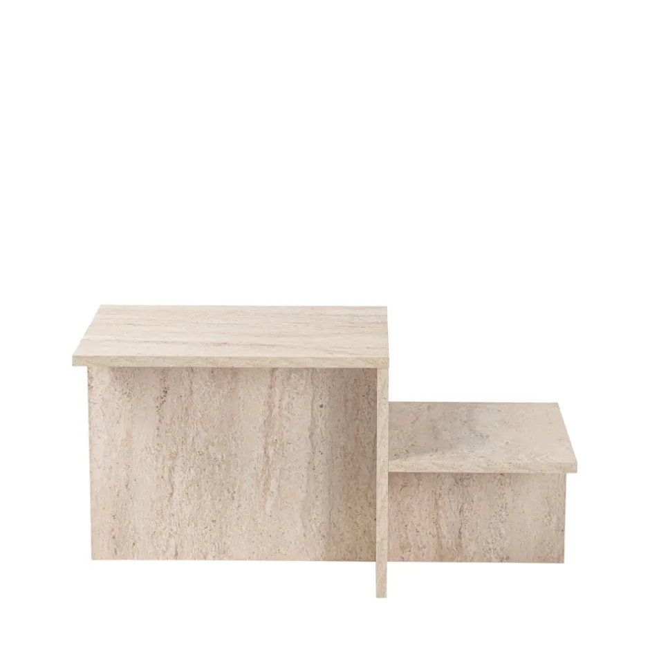 New Drawer HEMY Table basse effet travertin