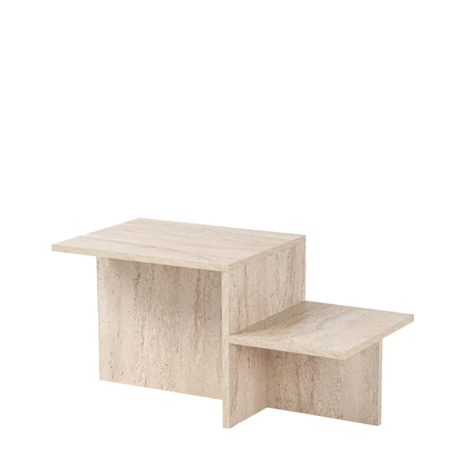 New Drawer HEMY Table basse effet travertin